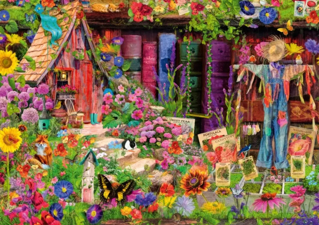 Bluebird puzzel The Scarecrow's Garden