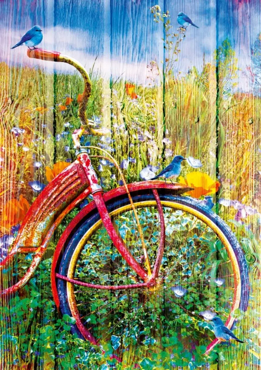 Bluebird Puzzle legpuzzel Bluebirds on a Bicycle