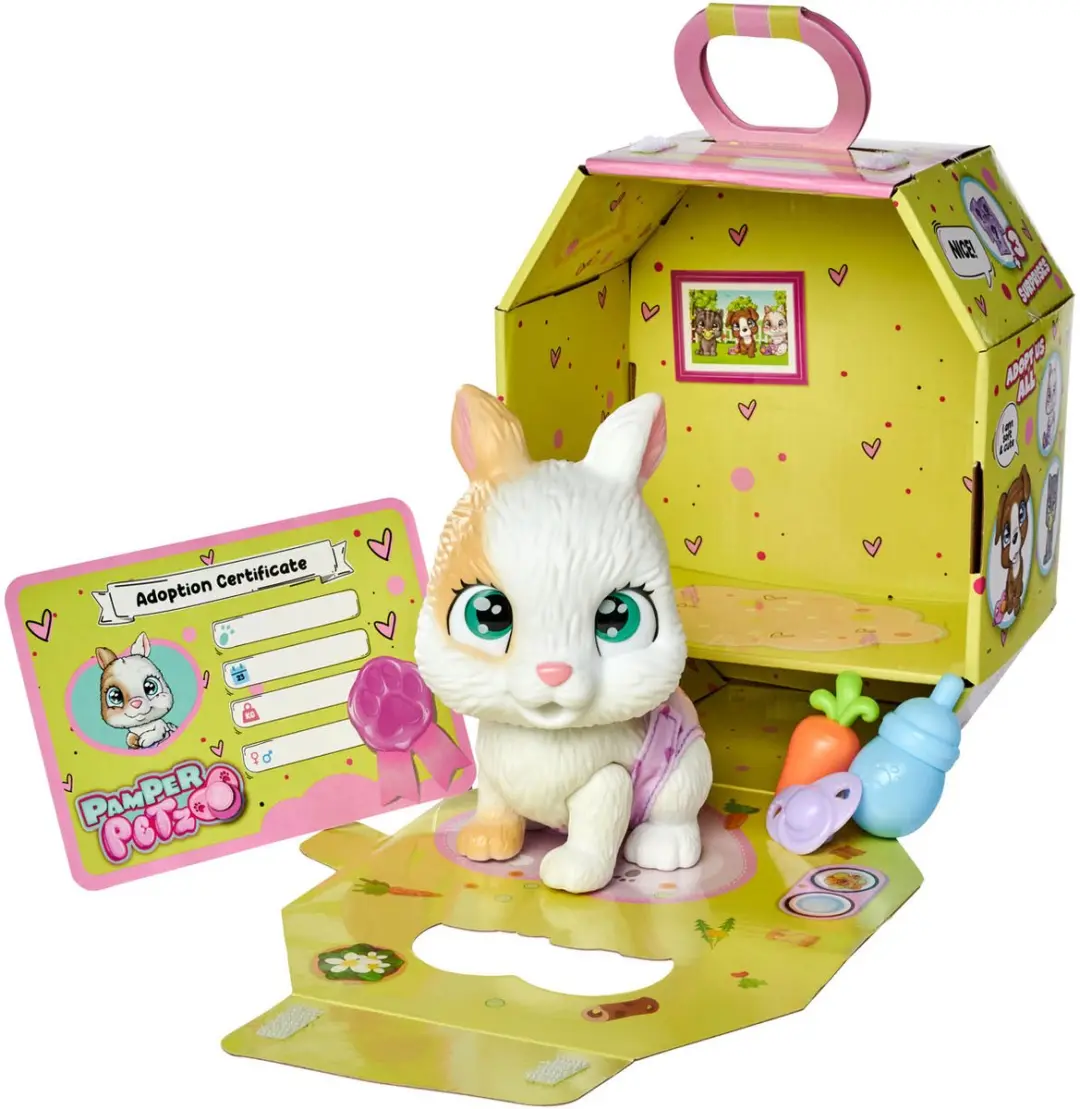 Simba Pamper Petz Konijn Speelfiguur - Wit/Rozig - afbeelding 6 van 6