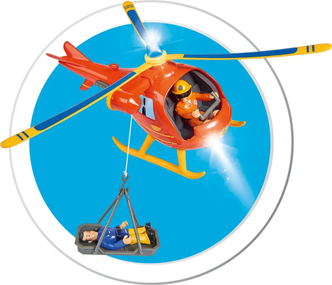 Simba Brandweerman Sam Helicopter Wallaby - Rood - afbeelding 3 van 6