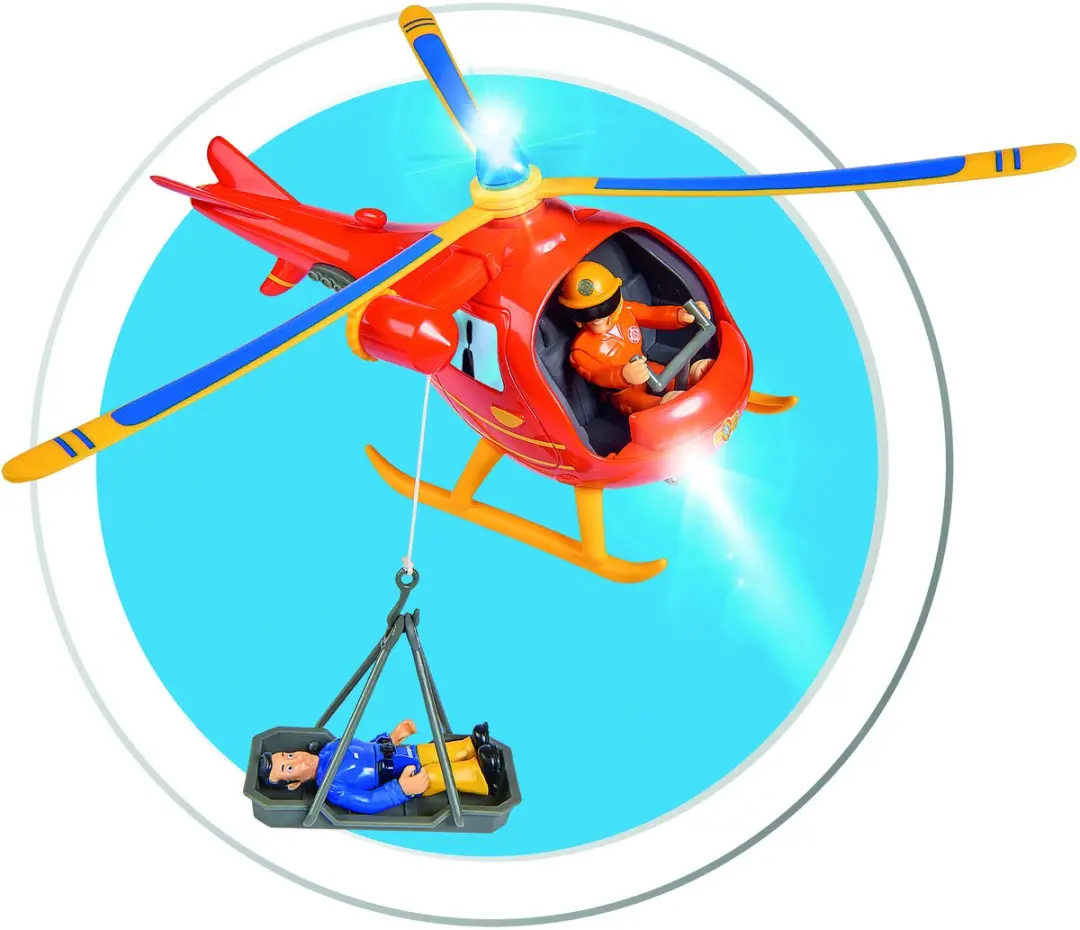 Simba Brandweerman Sam Helicopter Wallaby - Rood - afbeelding 2 van 6