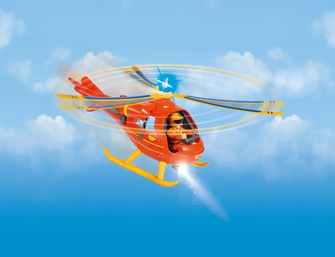 Simba Brandweerman Sam Helicopter Wallaby - Rood - afbeelding 5 van 6