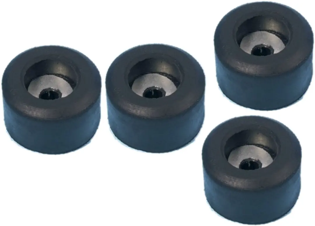 Adam Hall 4904 Rubber Voetpakket 25x15mm met Staalplaat