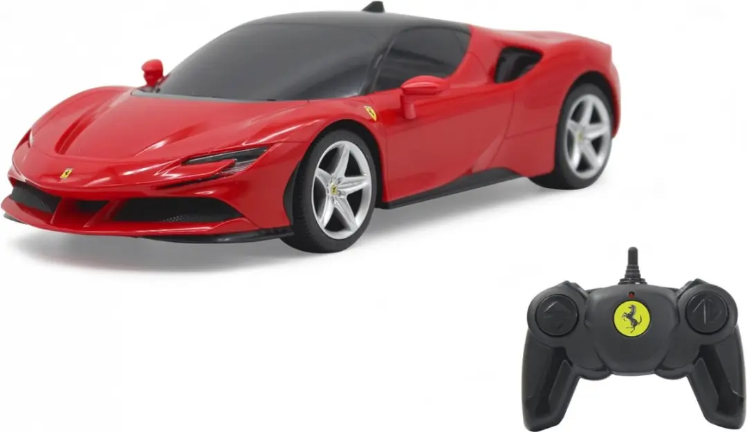 Jamara Ferrari SF90 Stradale RC Auto 16,5cm - Rood/Zwart - afbeelding 4 van 6