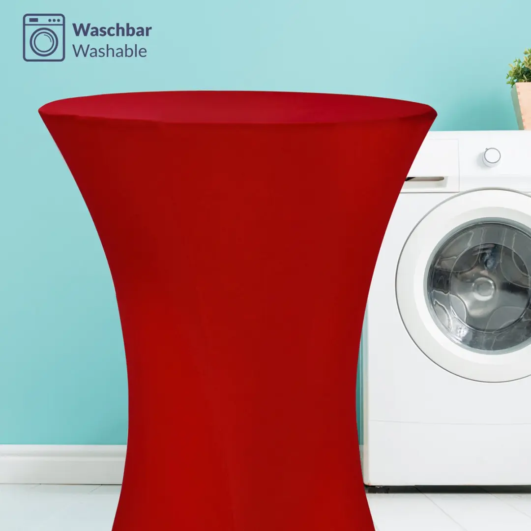 Deuba Stretch Tafelkleed Ø60cm - Bordeauxrood