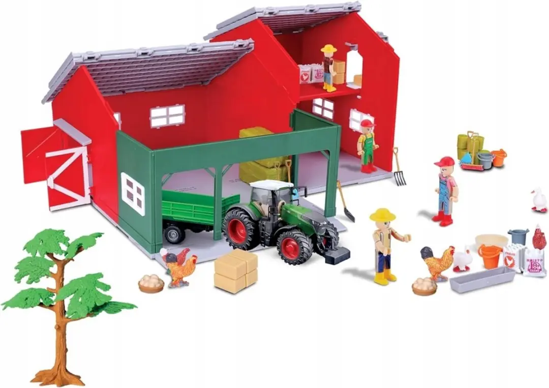 Bburago Boerderijset met groene tractor - afbeelding 2 van 3