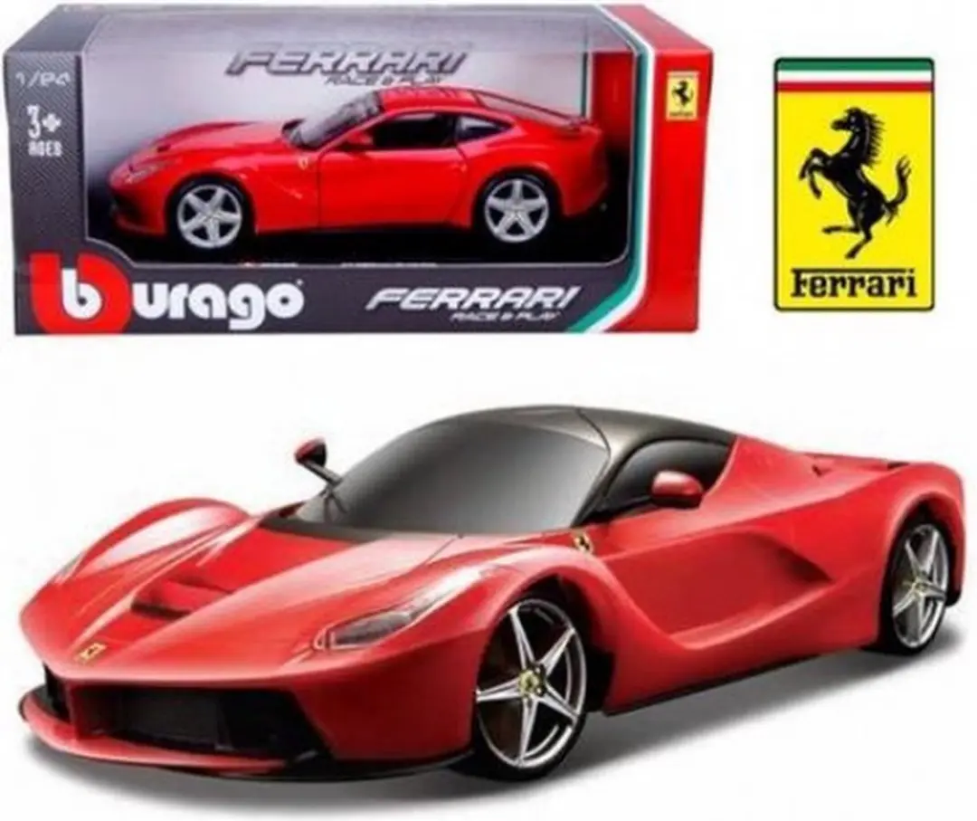 Bburago Ferrari Laferrari 1:24 Modelauto - Rood - afbeelding 2 van 6