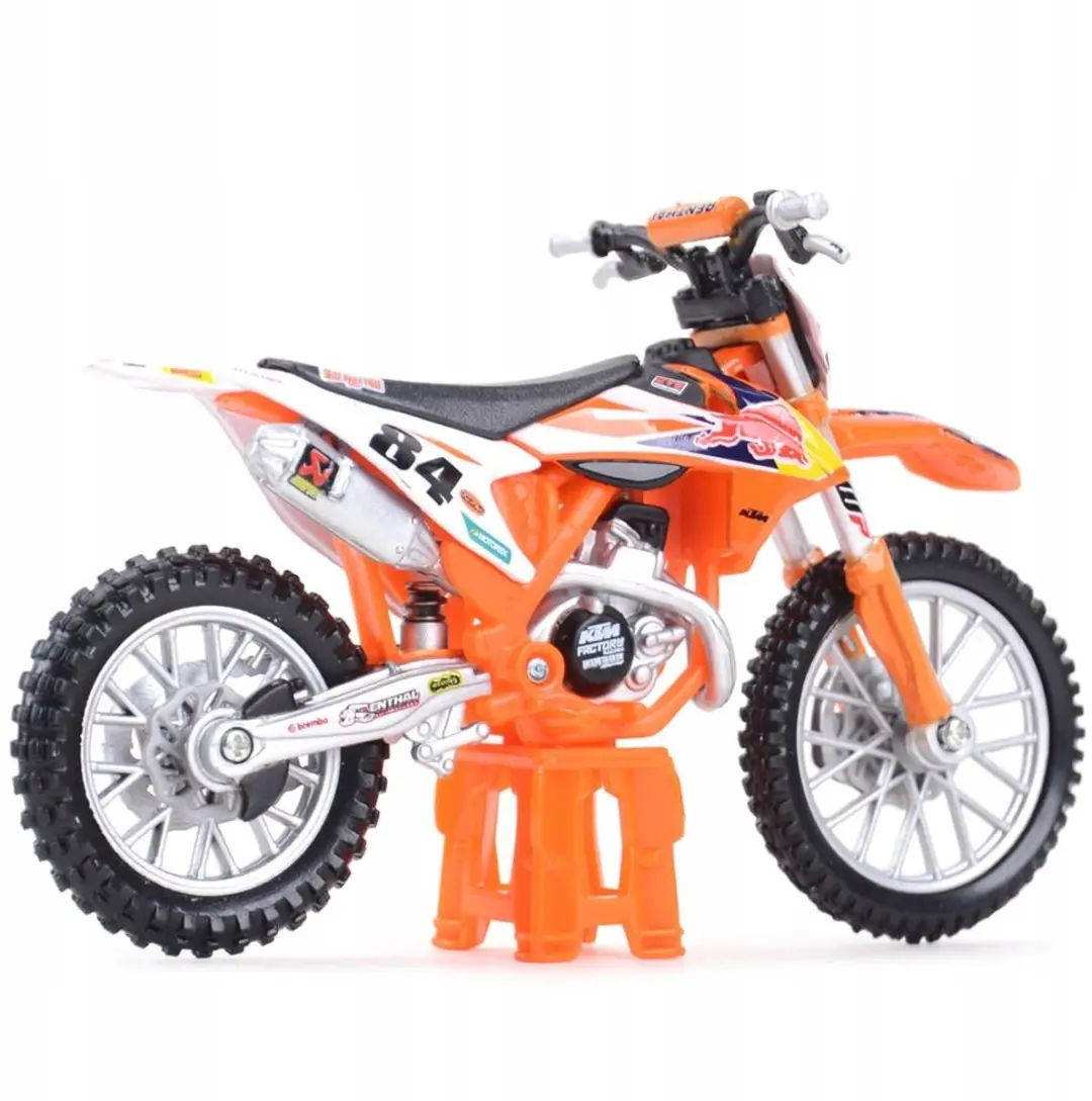 Bburago KTM 450 SX-F #84 Jeffrey Herlings 1:18 Schaalmodel - Oranje - afbeelding 5 van 5