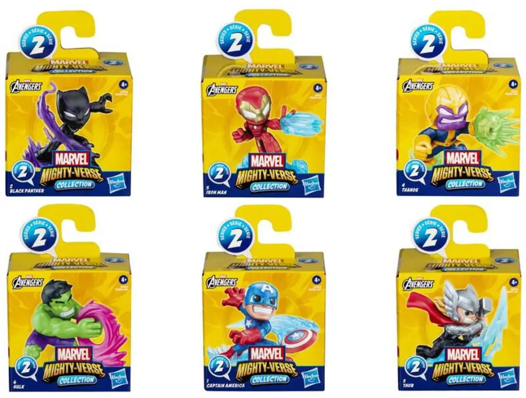 Marvel Mighty-Verse Collection verzamelfiguur in blindbox 7,5x7,5cm 3-Pack
