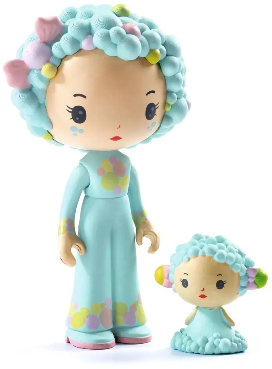 Djeco Tinyly Blue Tinyroom Miniatuur Slaapkamer - Poppenhuispop