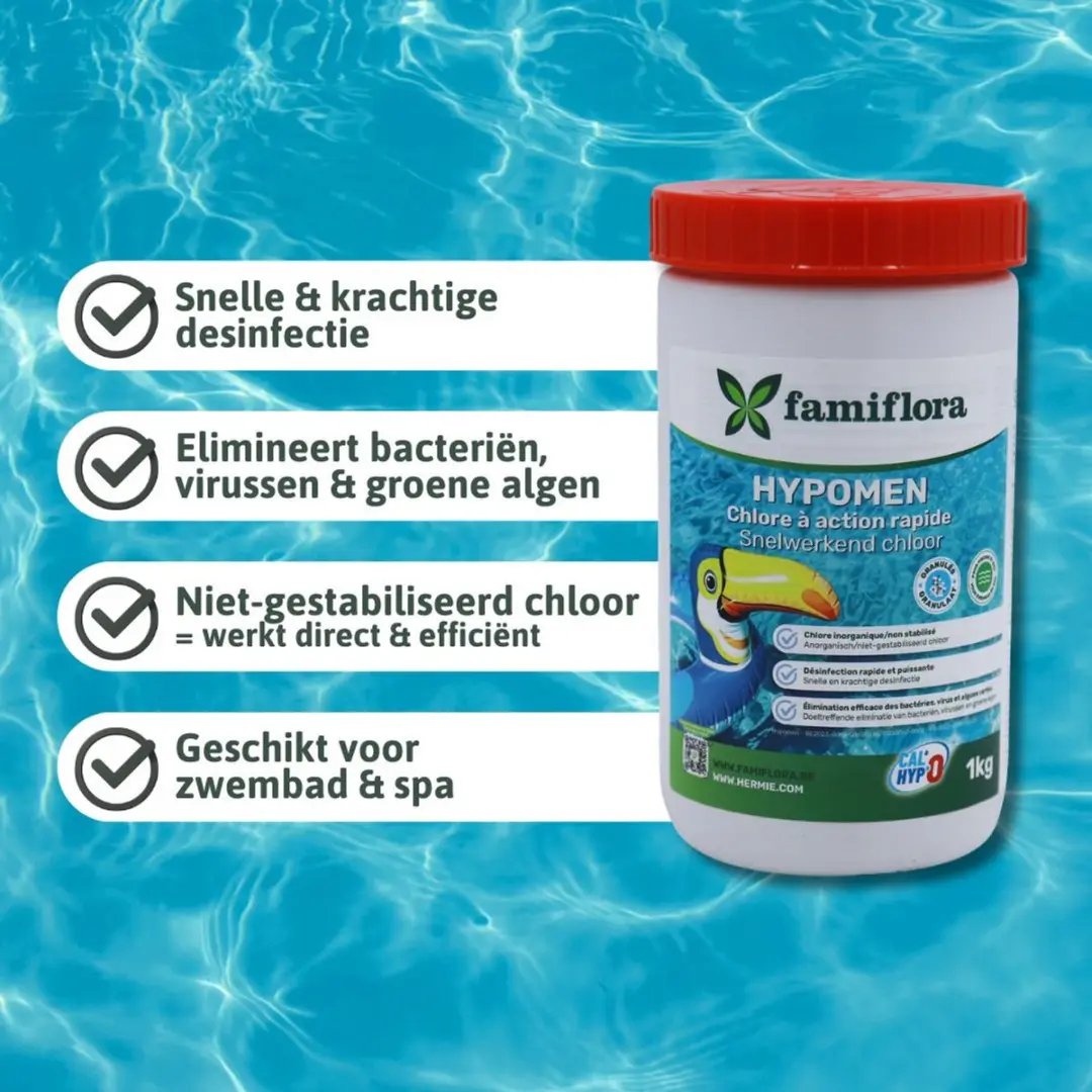 Famiflora Hypomen Chloorgranulaat 1kg - Snelwerkend