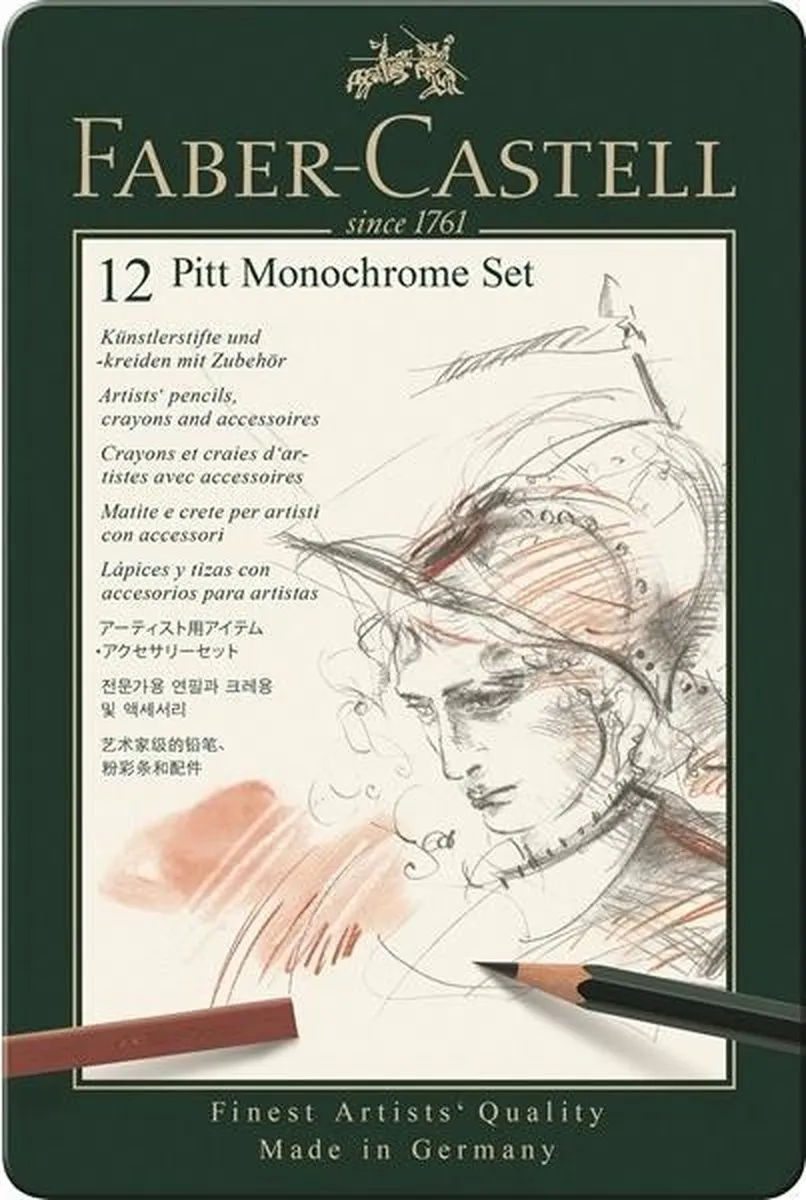 Faber-Castell Pitt Monochrome Potloodset 12-delig