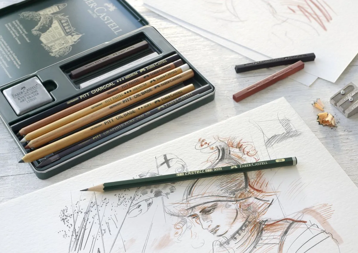 Faber-Castell Pitt Monochrome Potloodset 12-delig