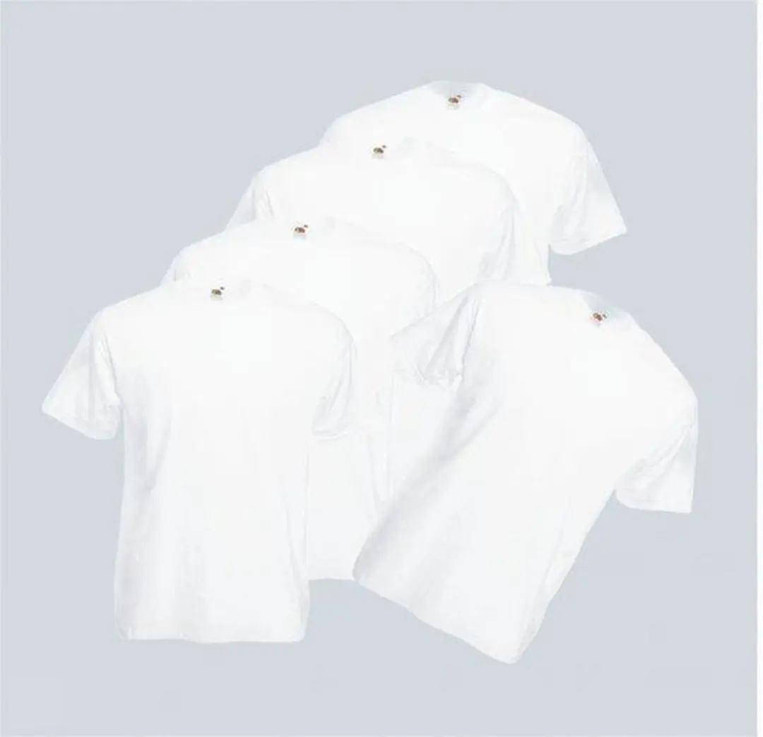 Mijncadeautje Fruit of the Loom Heren T-shirt wit maat XXL (onbedrukt