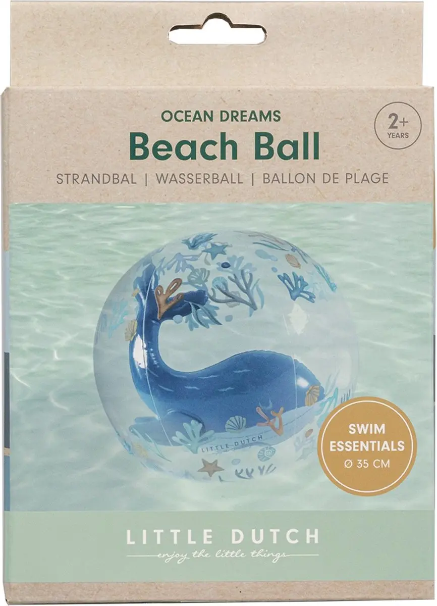 Little Dutch Strandbal 3D Ocean Dreams - Blauw