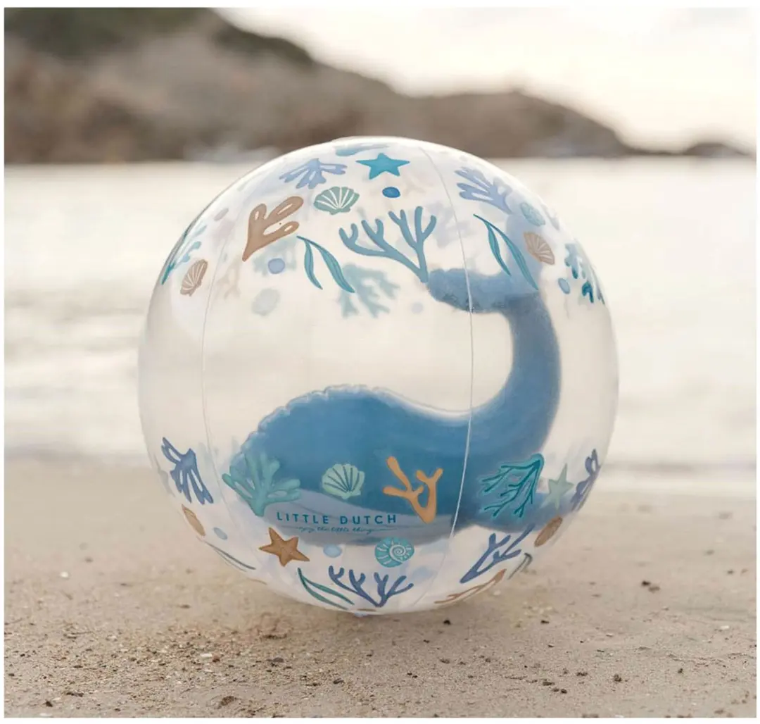 Little Dutch Strandbal 3D Ocean Dreams - Blauw - afbeelding 6 van 6
