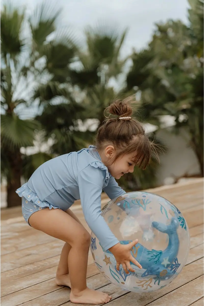Little Dutch Strandbal 3D Ocean Dreams - Blauw