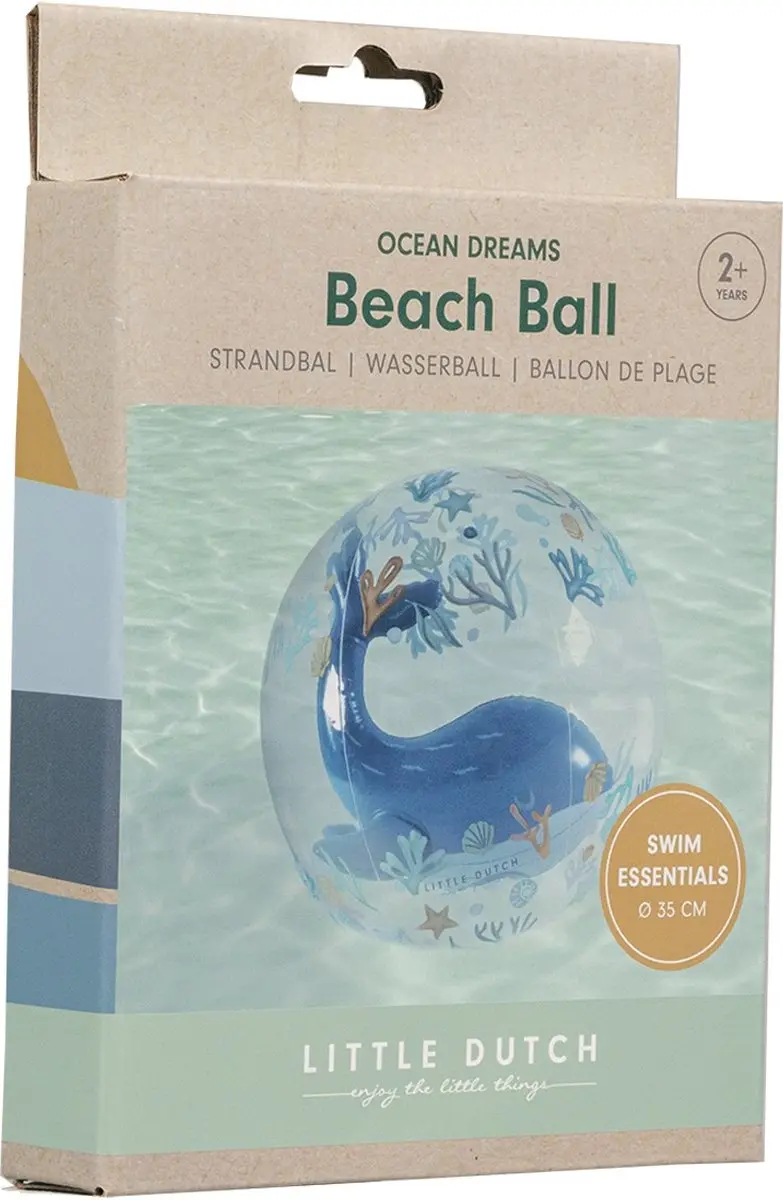 Little Dutch Strandbal 3D Ocean Dreams - Blauw