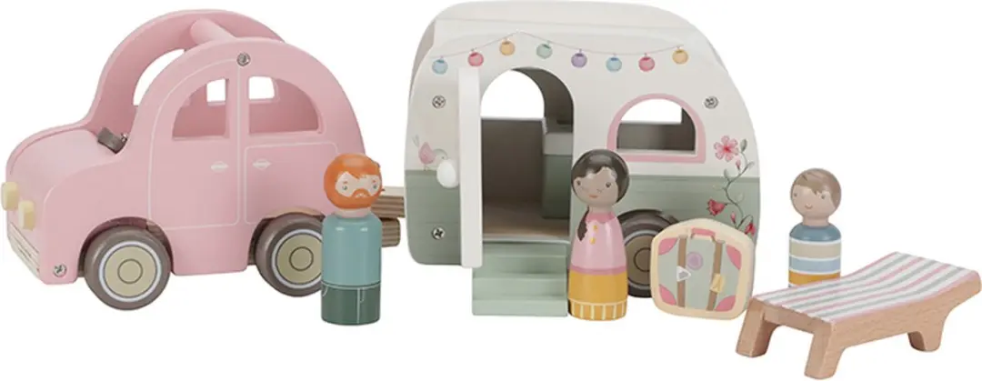 Little Dutch Speelgoedauto met Caravan LD8022