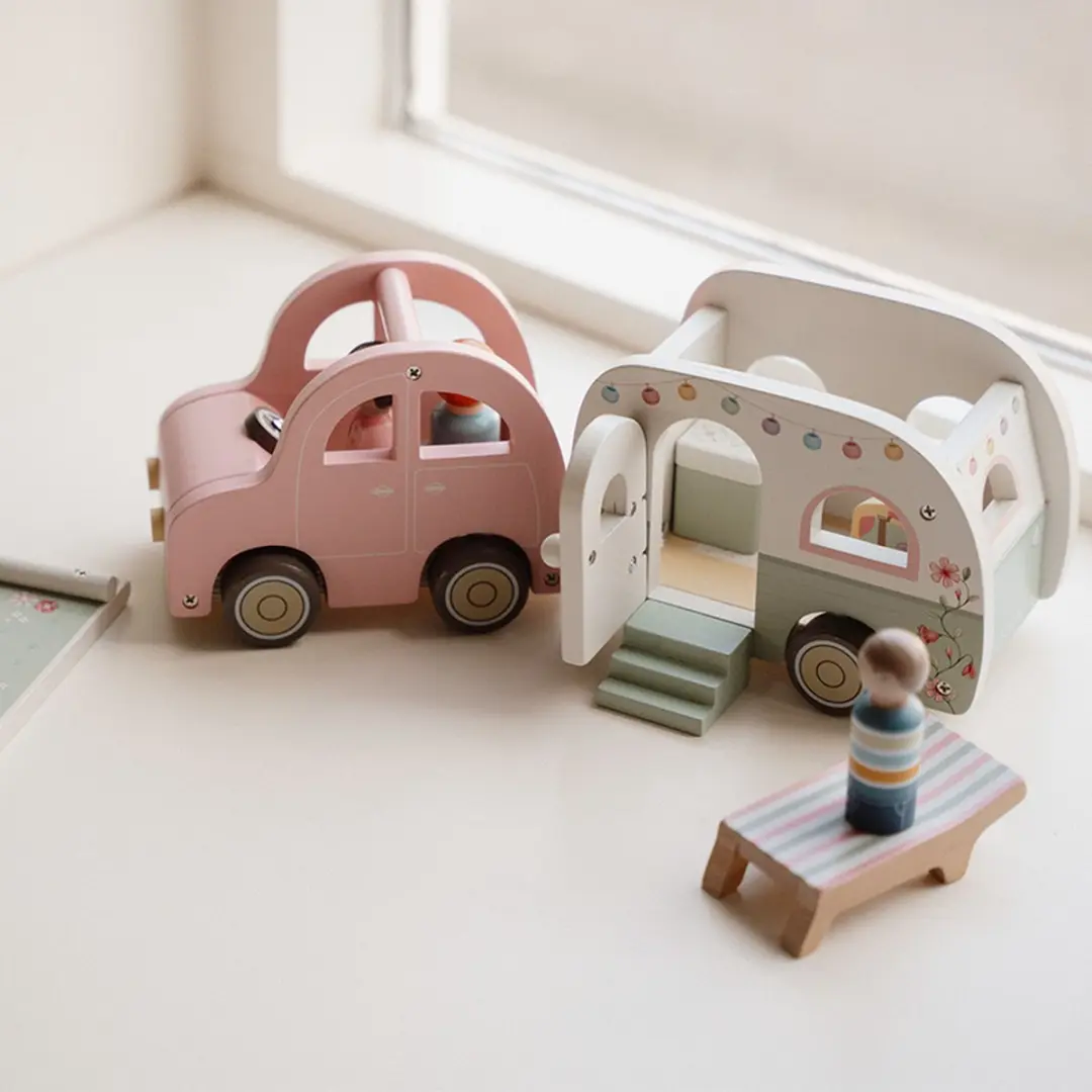 Little Dutch Speelgoedauto met Caravan LD8022 - Multi