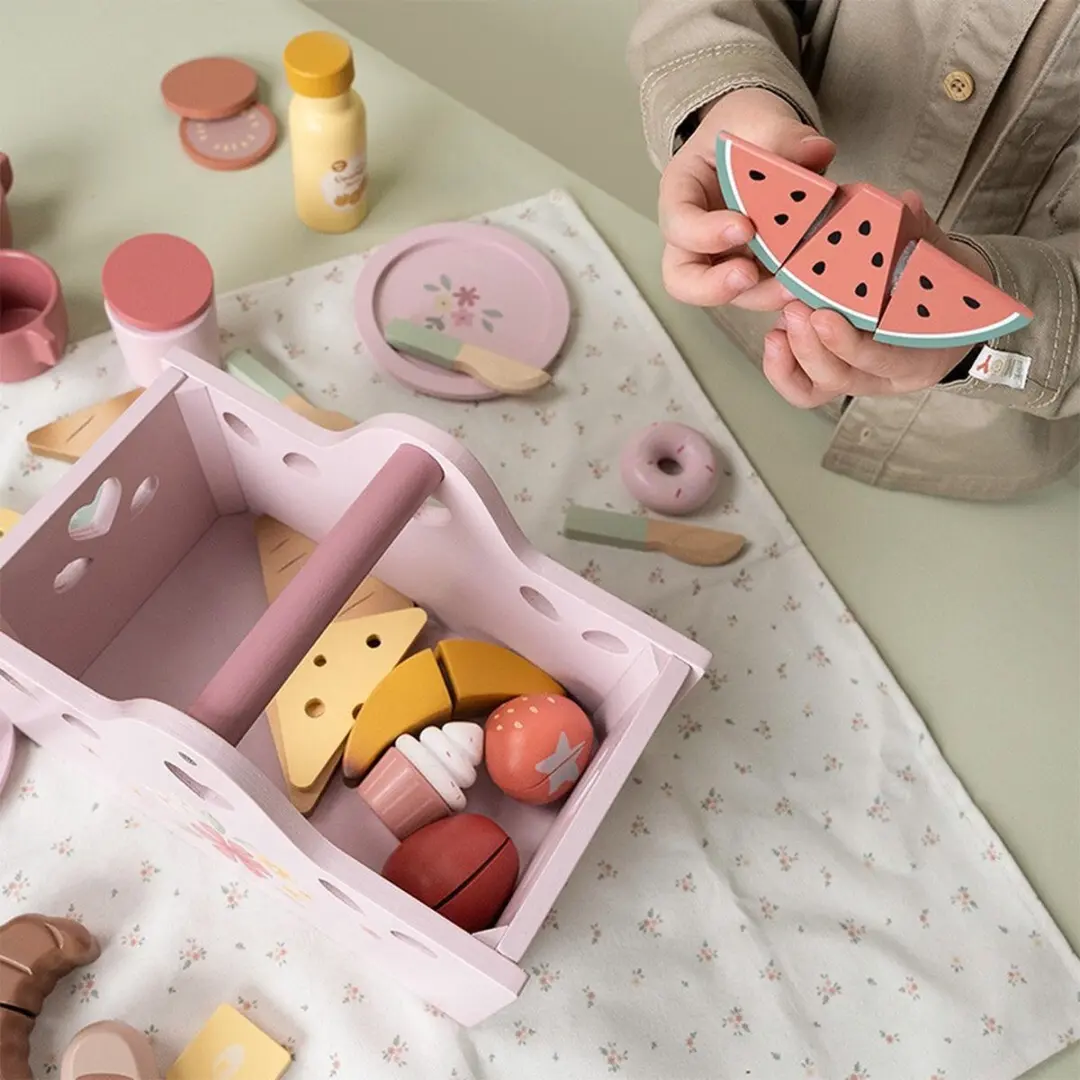 Little Dutch Houten Picknickset Roze