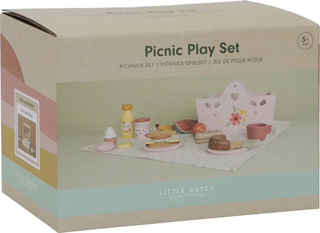 Little Dutch Houten Picknickset Roze