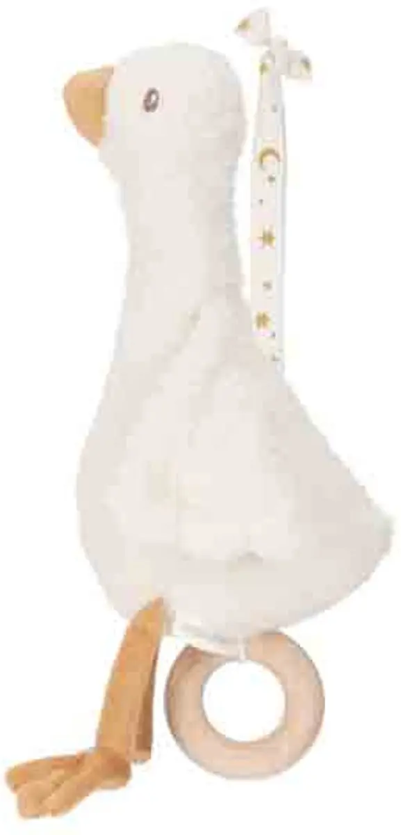 Little Dutch Newborn Naturals Muziekdoosje Little Goose - Wit