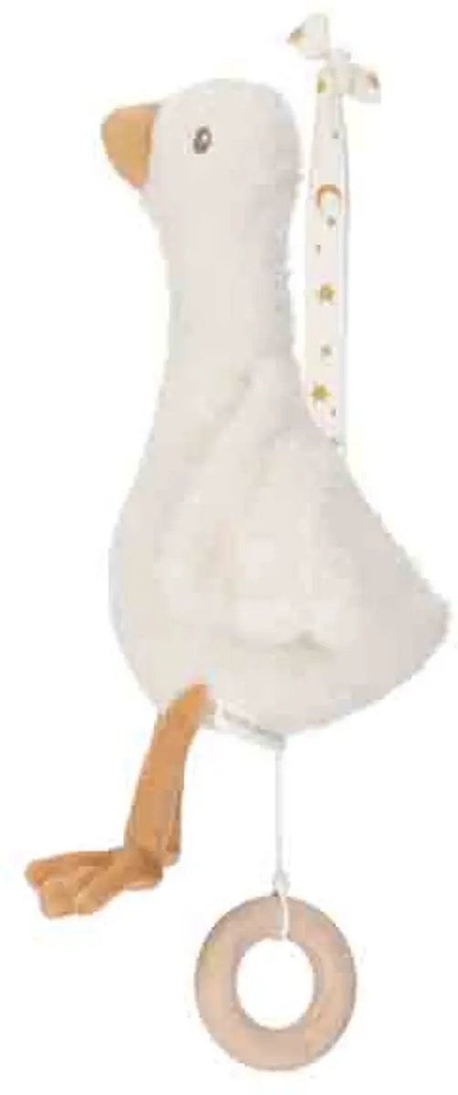Little Dutch Newborn Naturals Muziekdoosje Little Goose - Wit