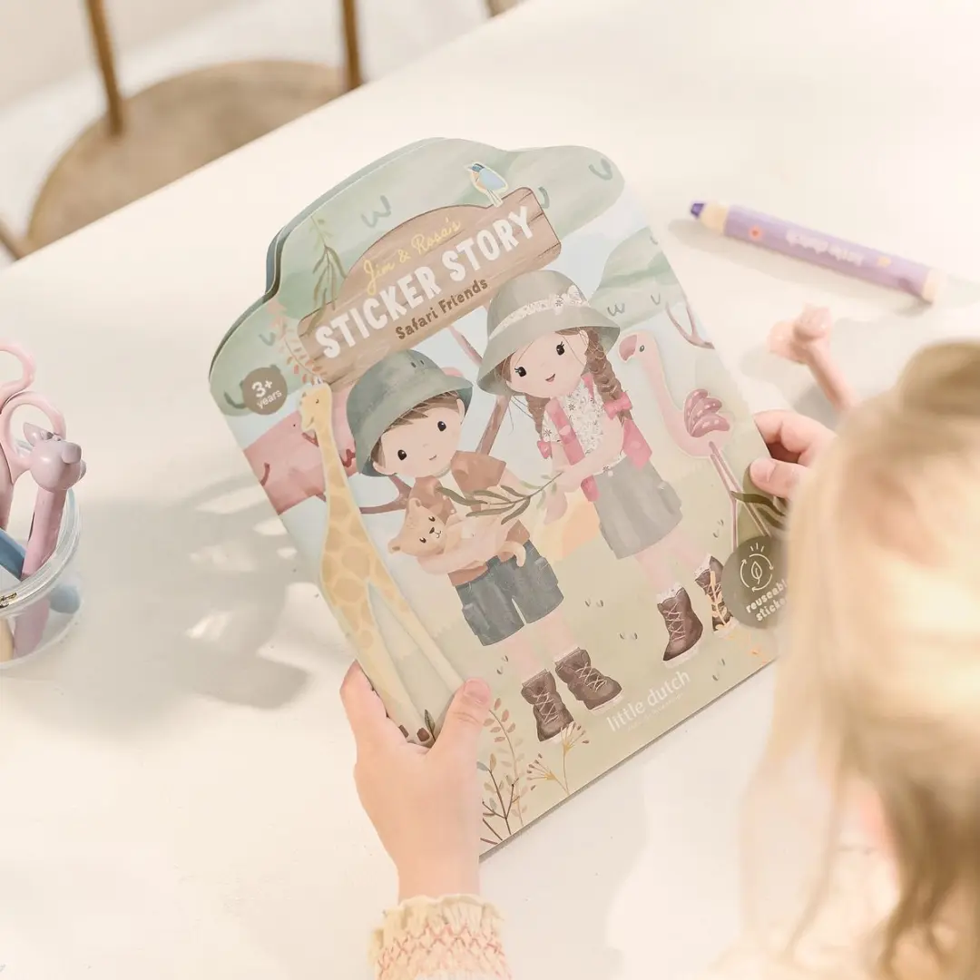 Little Dutch Safari Herbruikbare Stickers - 60 Stuks - Groen