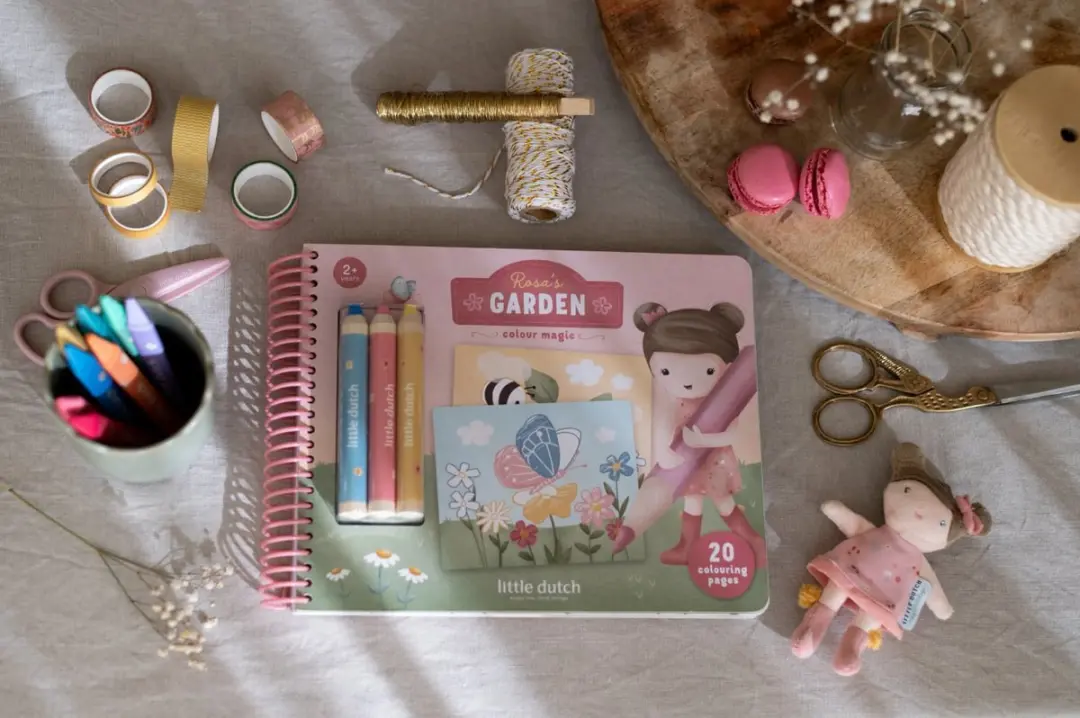 Little Dutch Magisch Knutselboek Rosa & Friends - 3 Potloden - 30 Pagina's