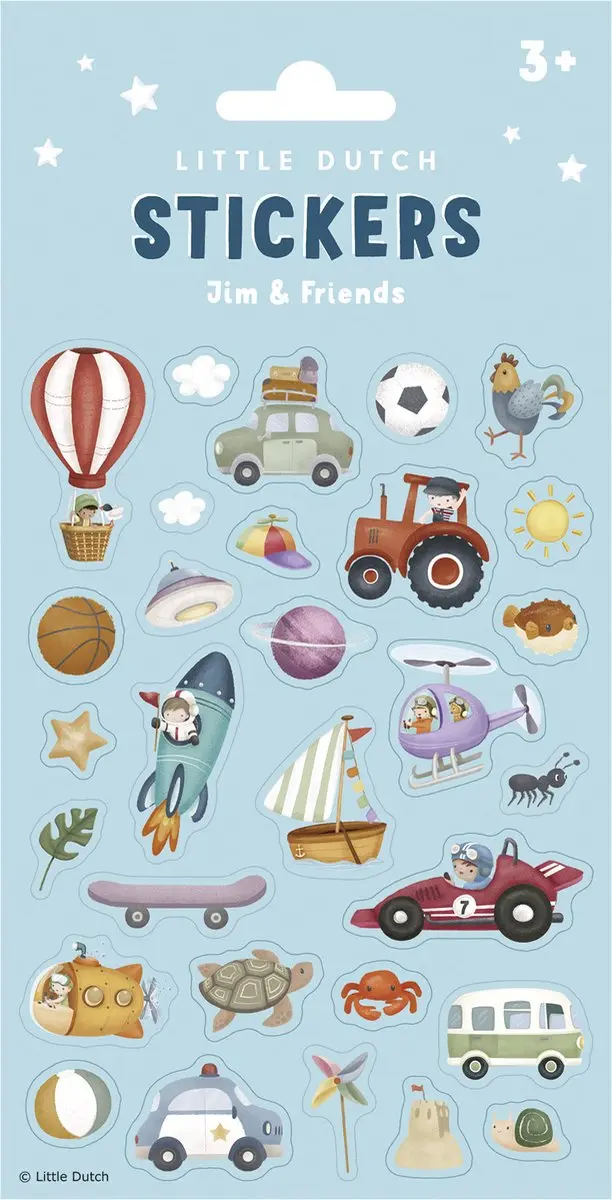 Little Dutch stickervel Jim & Friends