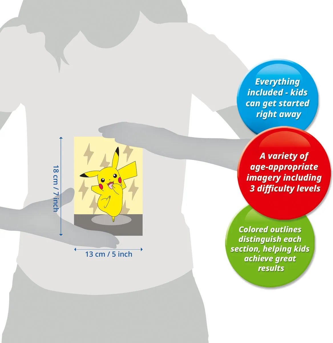 Ravensburger CreArt Pokémon Pikachu Pose Schilderen op nummer - 15 Kleuren
