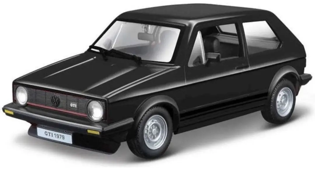 Modelauto Volkswagen Golf MK1 1979 zwart 1:24