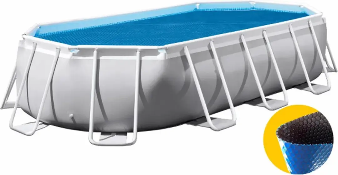 W'eau Solar Cover Ovaal 794x410cm - Zwart/Blauw - afbeelding 6 van 6