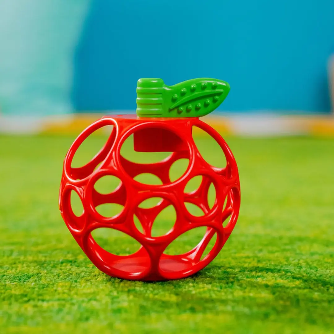 Oball Babybal Appel met Bijtring - Multicolor