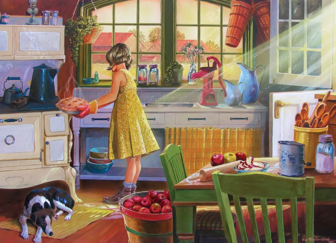 Cobble Hill legpuzzel XXL Pieces Apple Pie Kitchen 500 stukjes puzzel.