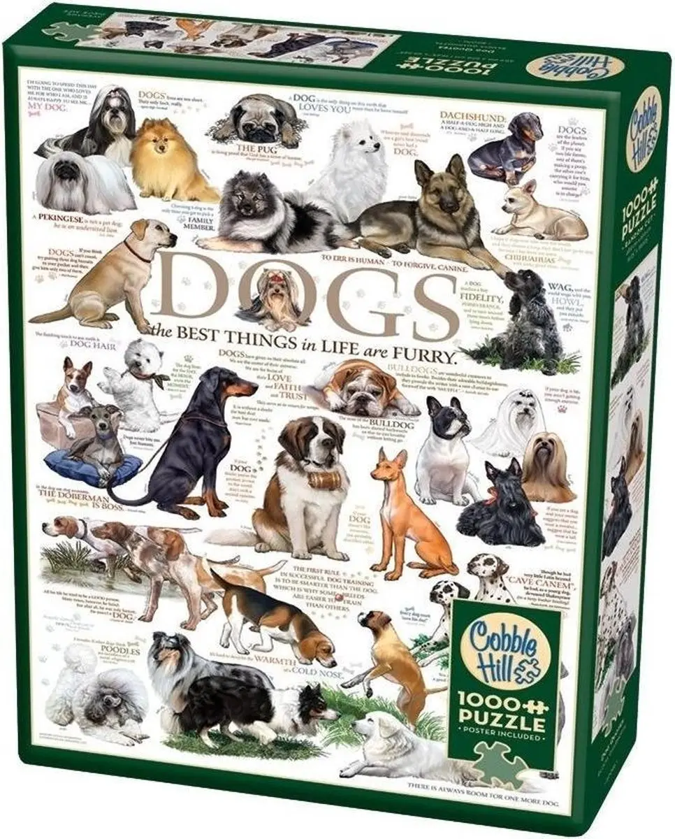 Cobble Hill Legpuzzel Dog Quotes 1000 Stukjes