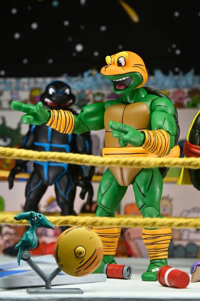 Neca TMNT Stump Wrestling Turtles 4-Pack - 18cm - Archie Comics - NECA54469-01 - afbeelding 6 van 6