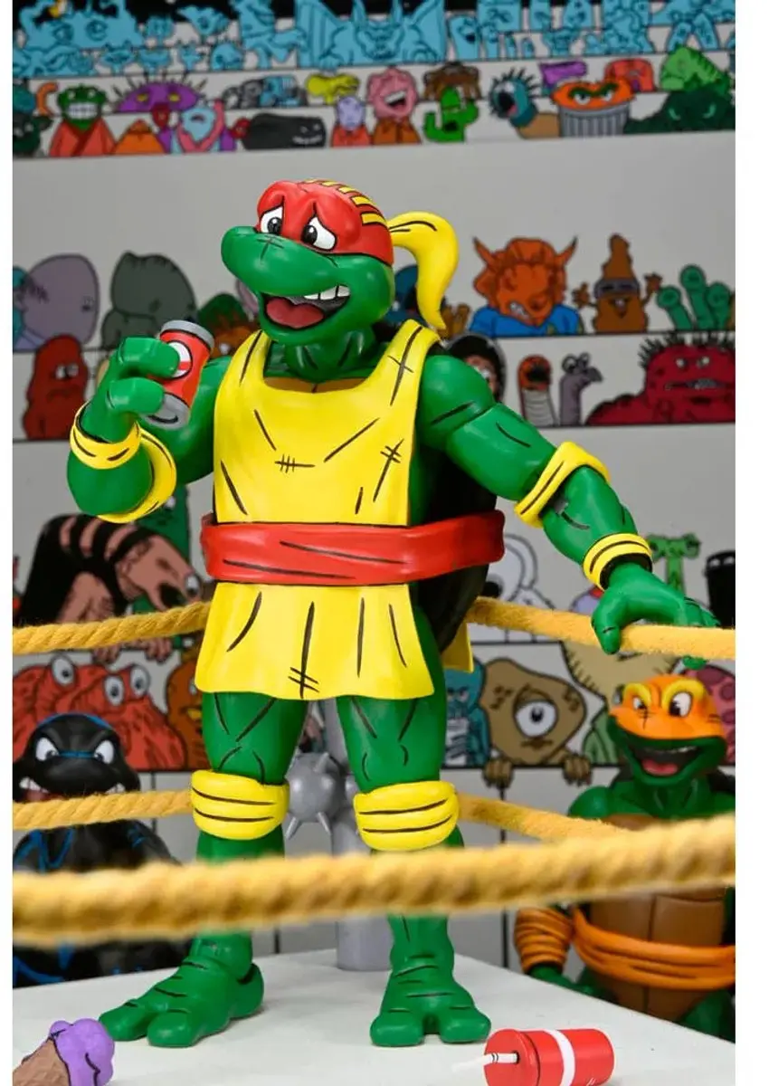 Neca TMNT Stump Wrestling Turtles 4-Pack - 18cm - Archie Comics - NECA54469-01 - afbeelding 2 van 6