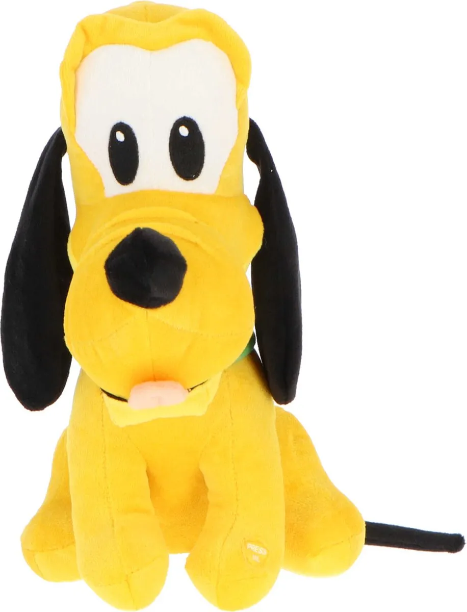 Disney Pluto Pluche Geluid 28cm - Geel