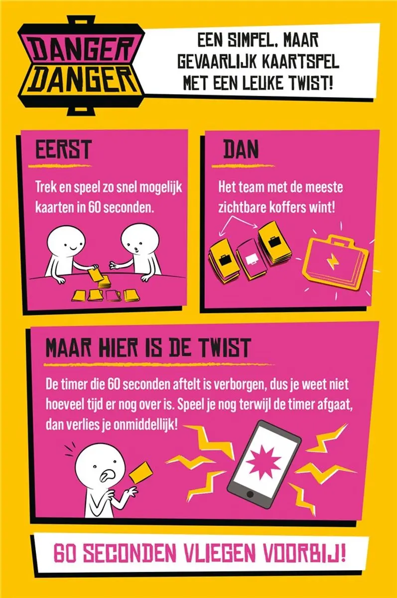 Exploding Kittens Danger Danger Nederlandstalig Kaartspel - EKIDANG01NL