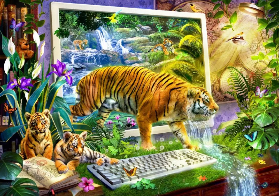 Bluebird puzzel Tiger coming to Life