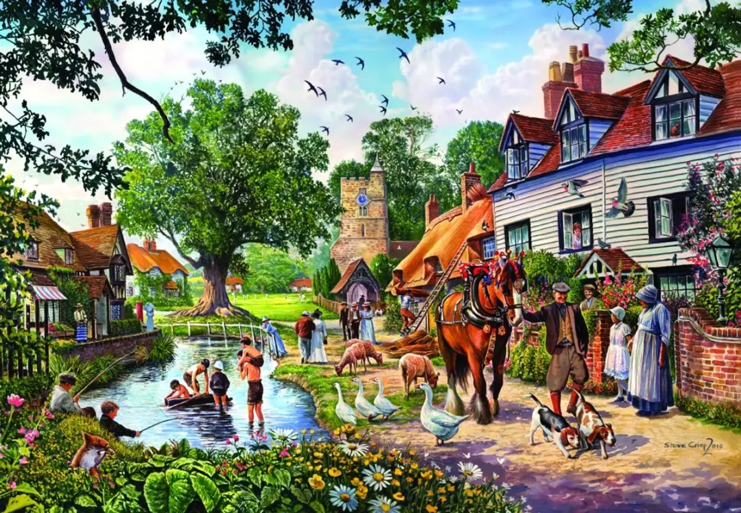 Bluebird Puzzle legpuzzel A Village in Summer