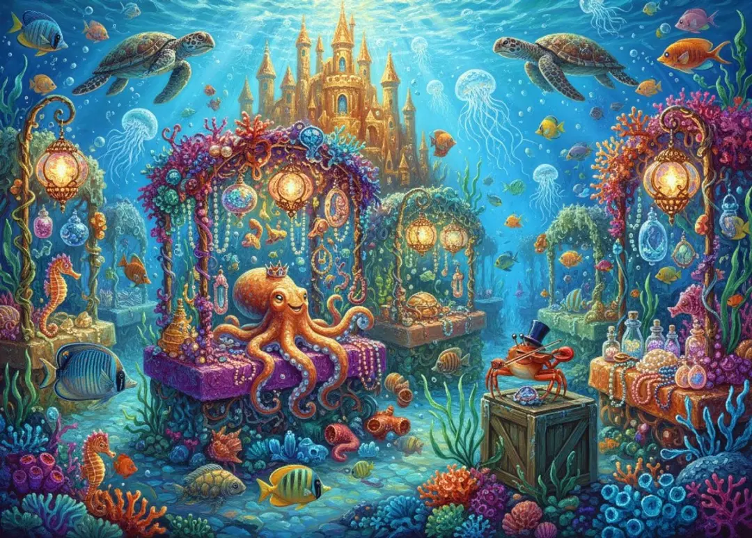 Bluebird Puzzle dierenrijk legpuzzel 500 stukjes oceaan.