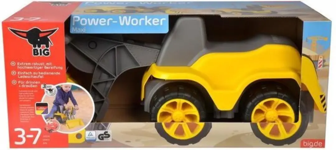 BIG Power Worker Maxi Loader 800055813 - Loopauto - 50kg - Geel