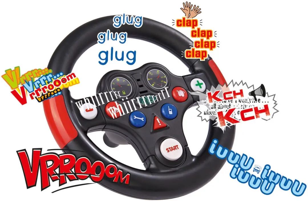 BIG Racing Sound Stuur 800056487 - Zwart/Rood - afbeelding 5 van 6