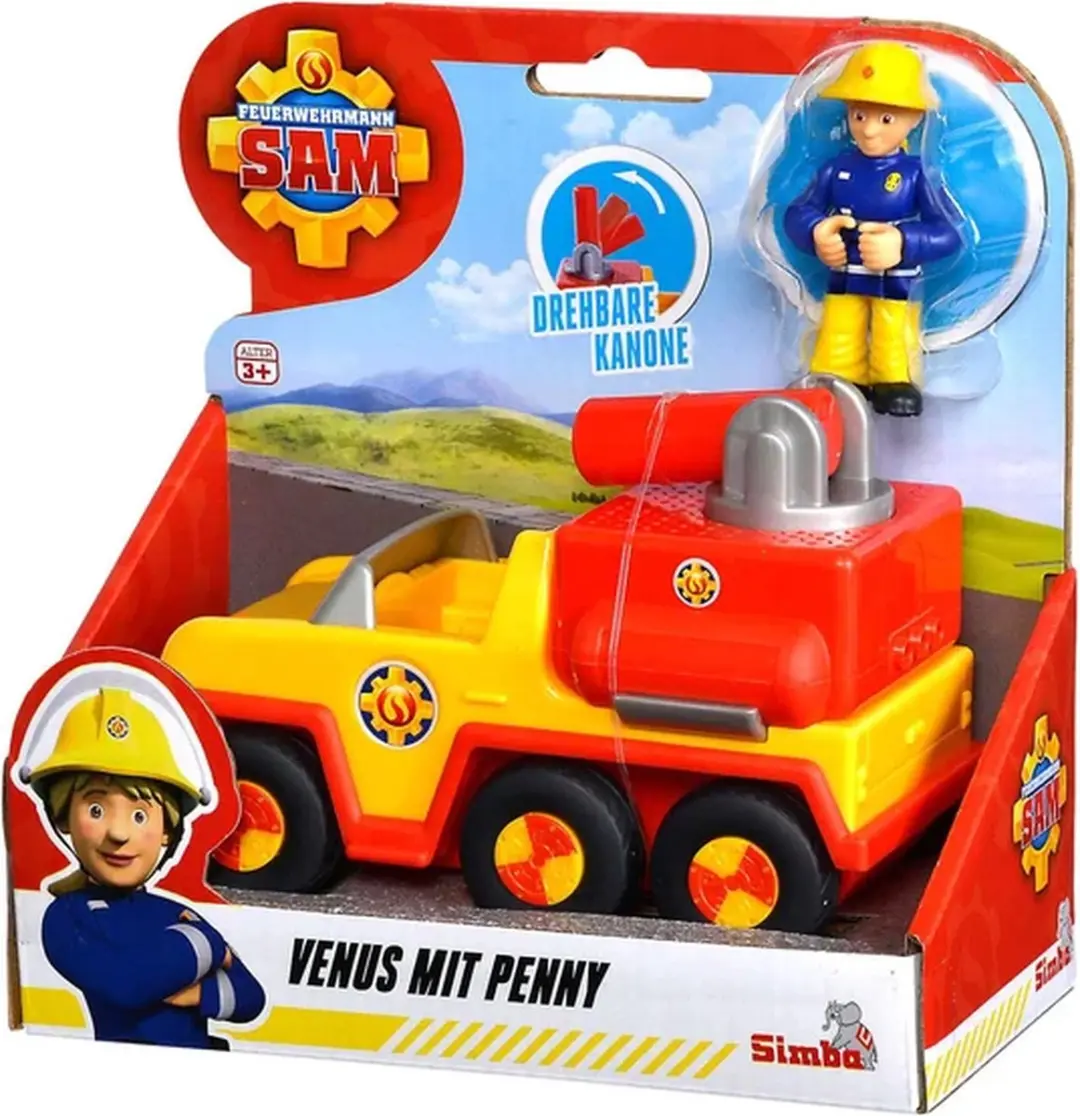 Simba Brandweerauto Venus met Jenny - Rood/Geel - afbeelding 4 van 5