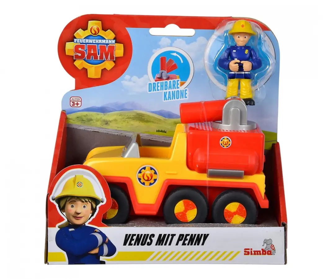 Simba Brandweerauto Venus met Jenny - Rood/Geel - afbeelding 2 van 5