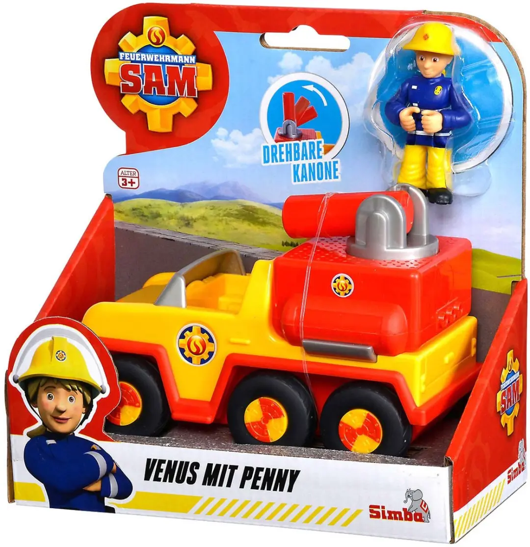 Simba Brandweerauto Venus met Jenny - Rood/Geel - afbeelding 5 van 5