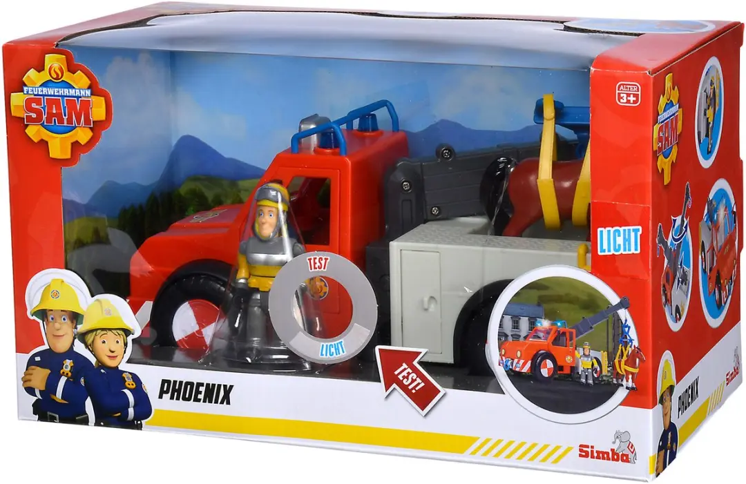 Simba Brandweerman Sam Phoenix Takelwagen Speelgoed